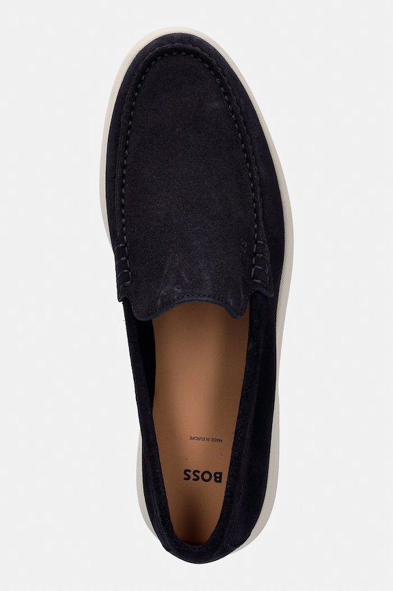 BOSS loafersy męskie zamszowe Sienne granatowy 50543083.402