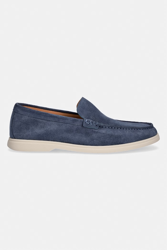 BOSS mocasini din piele întoarsă Sienne 50543083.462 albastru SS26