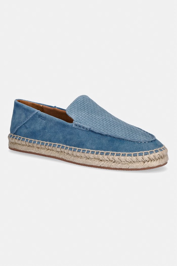 BOSS espadrille da uomo in scamoscio Madeira blu 50563149.460