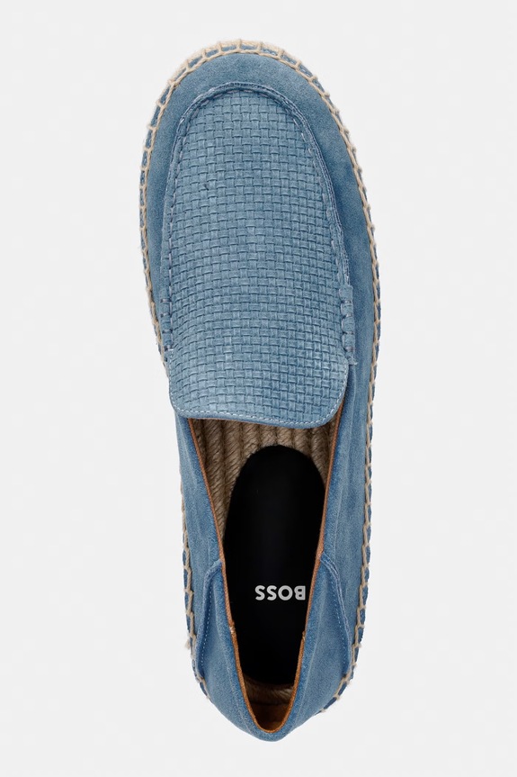 BOSS espadrille da uomo in scamoscio Madeira blu 50563149.460