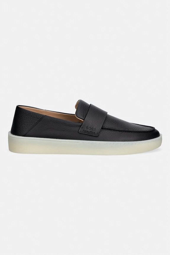 BOSS mokasyny męskie skórzane Randal 50563163.001 czarny SS26