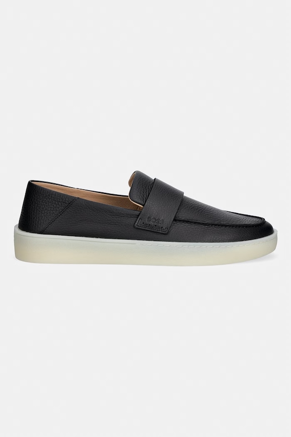 BOSS mokasyny męskie skórzane Randal 50563163.001 czarny SS26