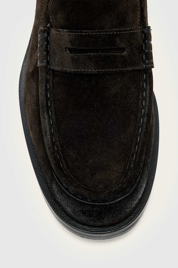 Semišové mokasíny AllSaints Bloom Suede Loafer M022FC.DBR hnedá
