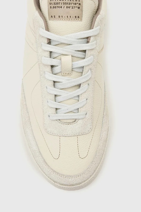 AllSaints Harri Low Top sneakersy męskie skórzane M038FE biały
