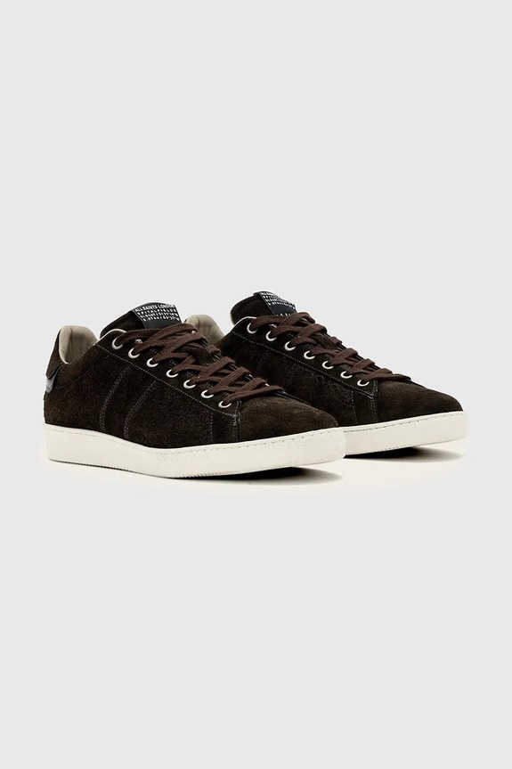 AllSaints sneakersy zamszowe Leon Low Top M009FE brązowy SS26