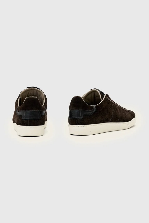 Obuwie AllSaints sneakersy zamszowe Leon Low Top M009FE brązowy