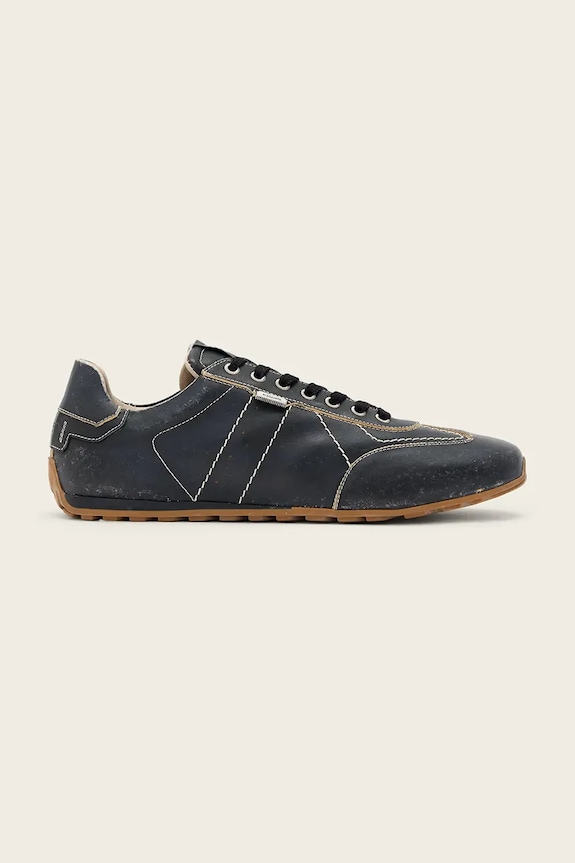 AllSaints Liam Low Top tenisky pánske kožené čierna M043FE
