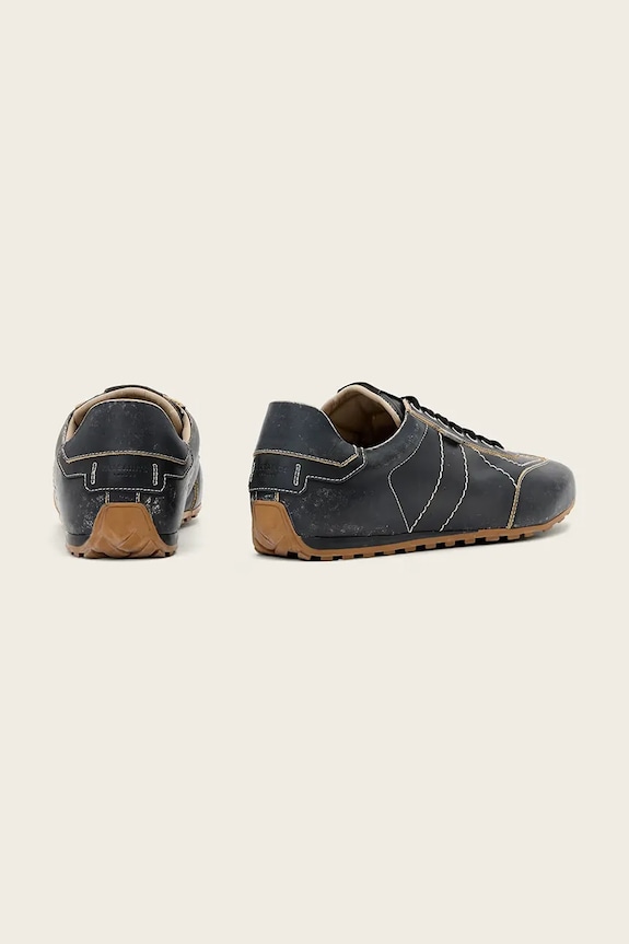 Obuv AllSaints Liam Low Top tenisky pánske kožené M043FE čierna
