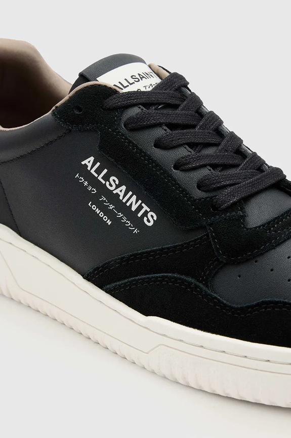 Kožne tenisice AllSaints Regan Low Top crna M037FE