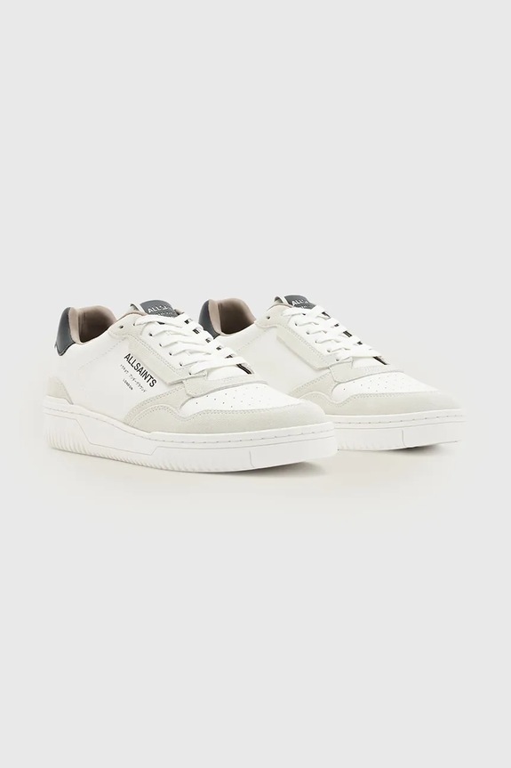 Кожени маратонки AllSaints Regan Low Top M037FE.WHT бежов SS26