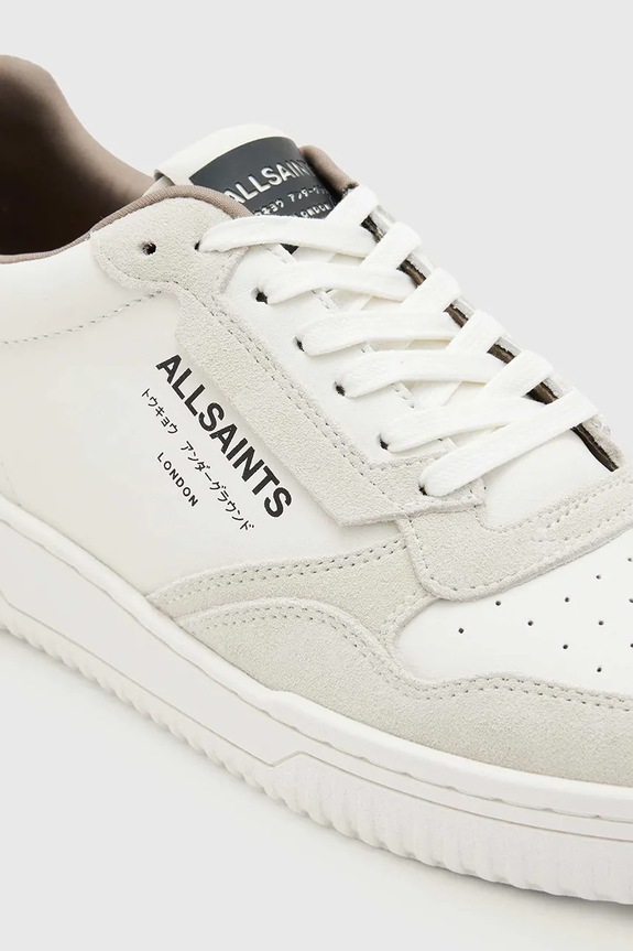 Кожени маратонки AllSaints Regan Low Top бежов M037FE.WHT