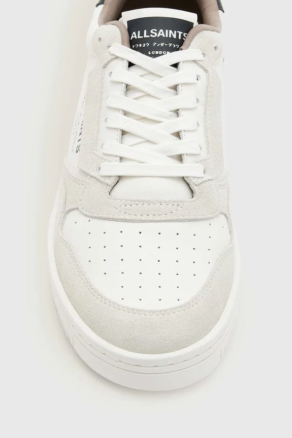 Кожени маратонки AllSaints Regan Low Top M037FE.WHT бежов