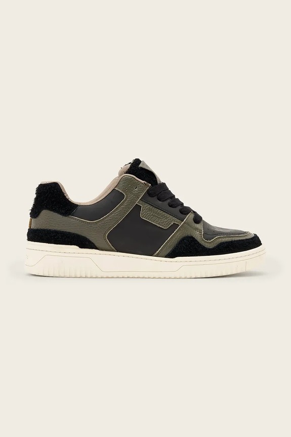 AllSaints sneakers din piele Regan Plus Low Top piele întoarsă negru M030FE