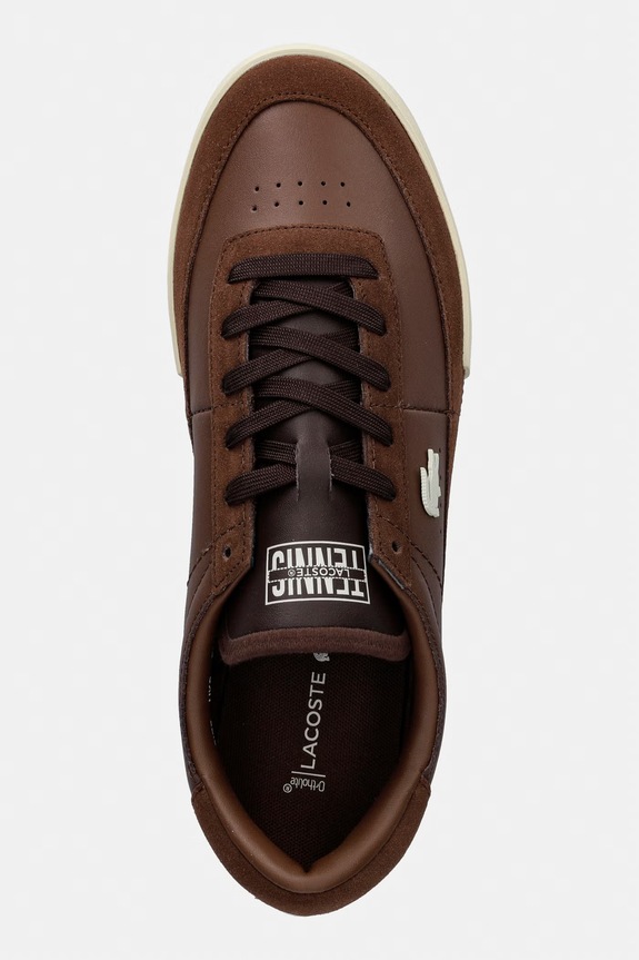 Lacoste sneakersy skórzane Aura Sneakers brązowy 51SMA0066