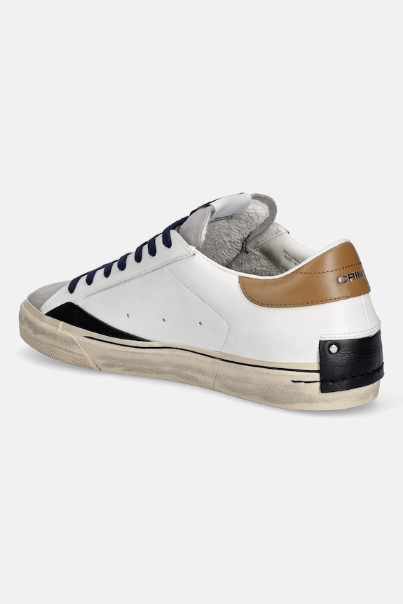 Scarpe Crime London sneakers in pelle DISTRESSED 2.0 11070AA8.10 bianco
