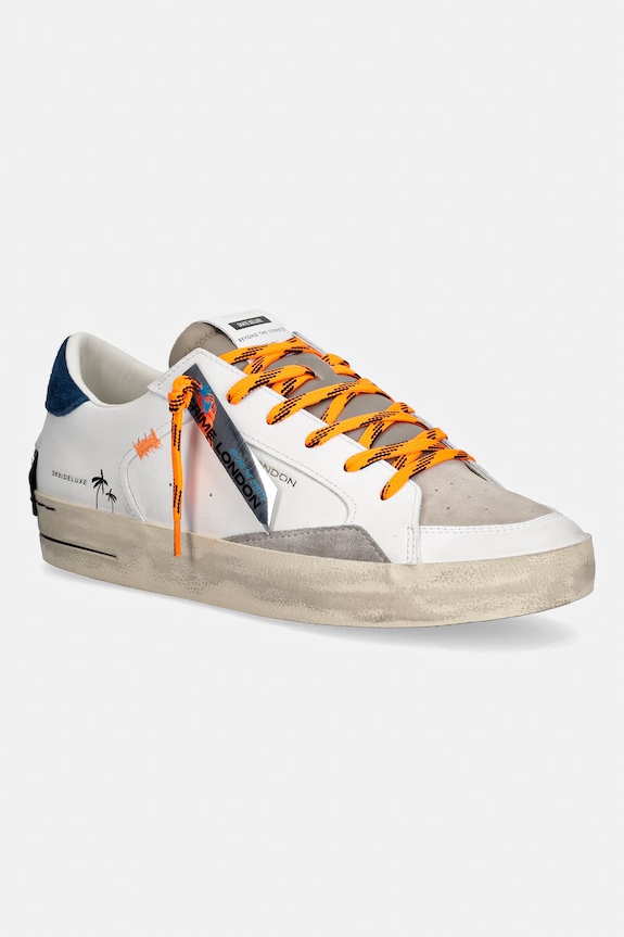 Crime London sneakers SK8 DELUXE pelle scamosciata bianco 19100PP8.10