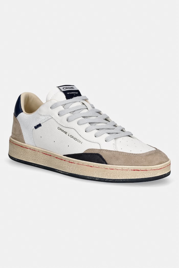 Crime London sneakersy skórzane CHELSEA skóra zamszowa biały 19201PP8.15