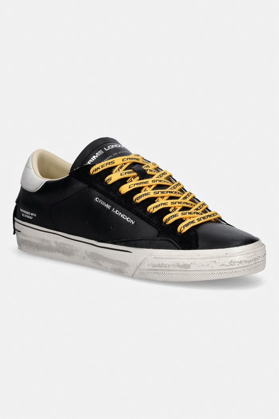 Кожаные кроссовки Crime London DISTRESSED 2,0 замш чёрный 11074AA8.20