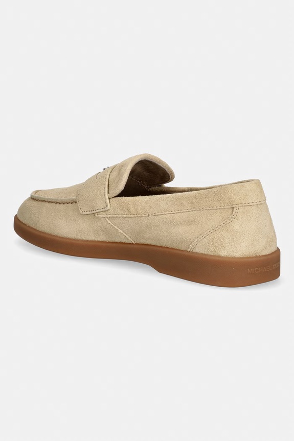 Încălțăminte Michael Kors mocasini bărbați piele întoarsă Wesley Slip On 42S6HUFS1S.156 bej