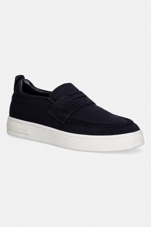 Armani Exchange mokasíny pánske semišové tmavomodrá XM002632.AF19687.ZB004