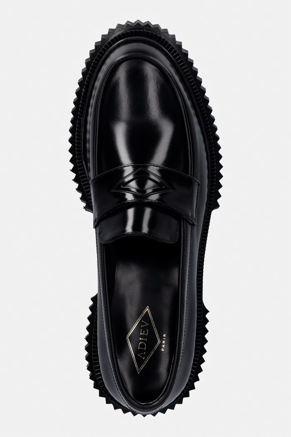 ADIEU Type 182 mocasini pentru bărbați din piele negru Type.182.SS26