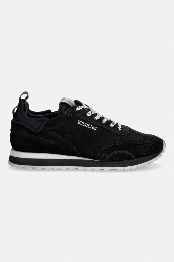 Iceberg Ultra sneakers bărbătești din piele întoarsă IU185305 negru SS26