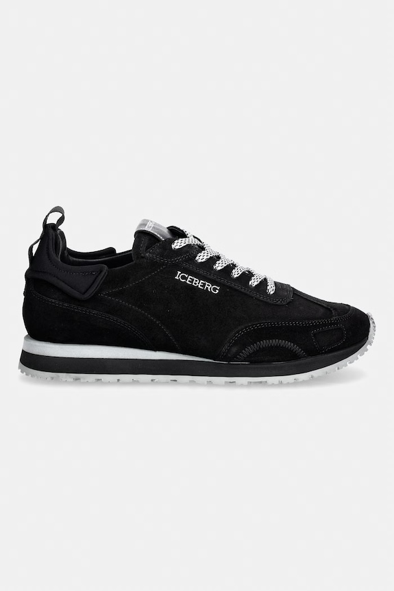 Iceberg Ultra sneakers bărbătești din piele întoarsă IU185305 negru SS26