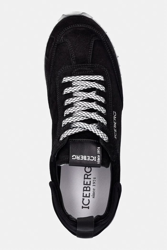 Iceberg Ultra sneakers bărbătești din piele întoarsă negru IU185305