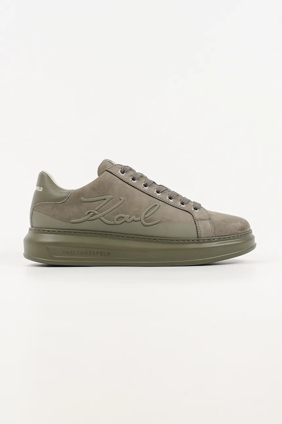Karl Lagerfeld sneakers din piele Kapri Mens sintetic verde KL52542F.2KH