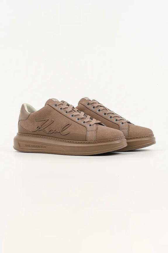 Δερμάτινα sneakers Karl Lagerfeld Kapri Mens KL52542F.2TN καφέ SS26