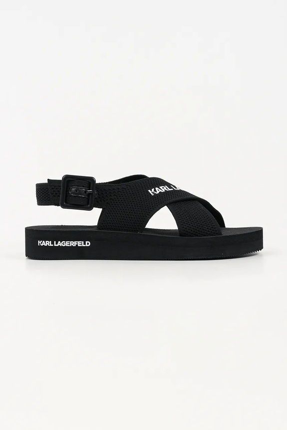 Karl Lagerfeld sandály s otevřenou patou pánské Atlantik černá KL70526.K00