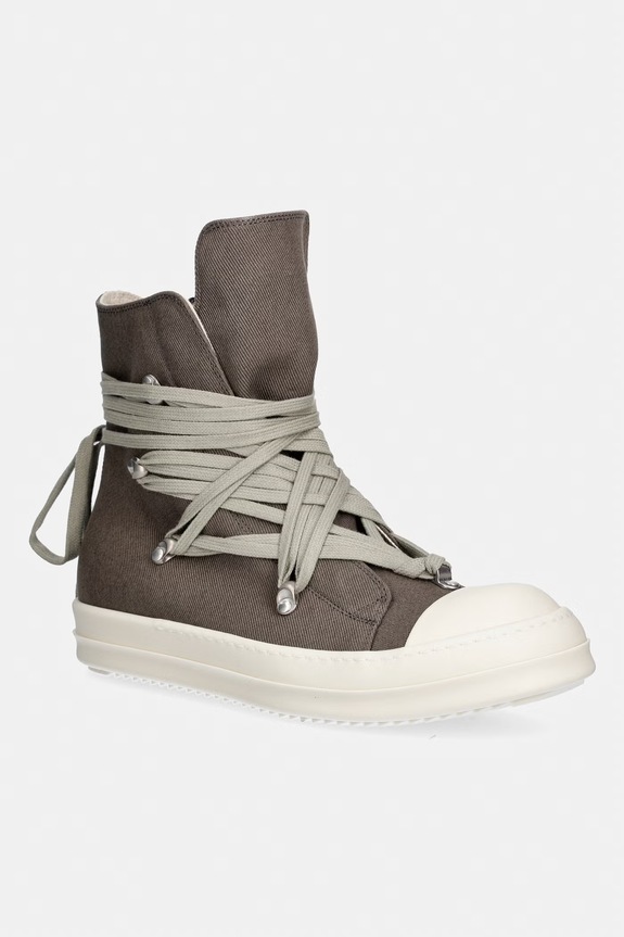 Rick Owens DRKSHDW Megalace tenisice za muškarce zrnata koža smeđa DU01F4809.DOW1
