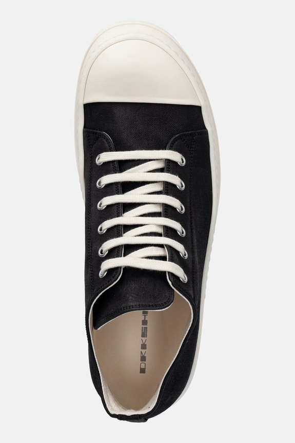 Rick Owens DRKSHDW Denim Low teniși pentru bărbați negru DU01F4802.DBK