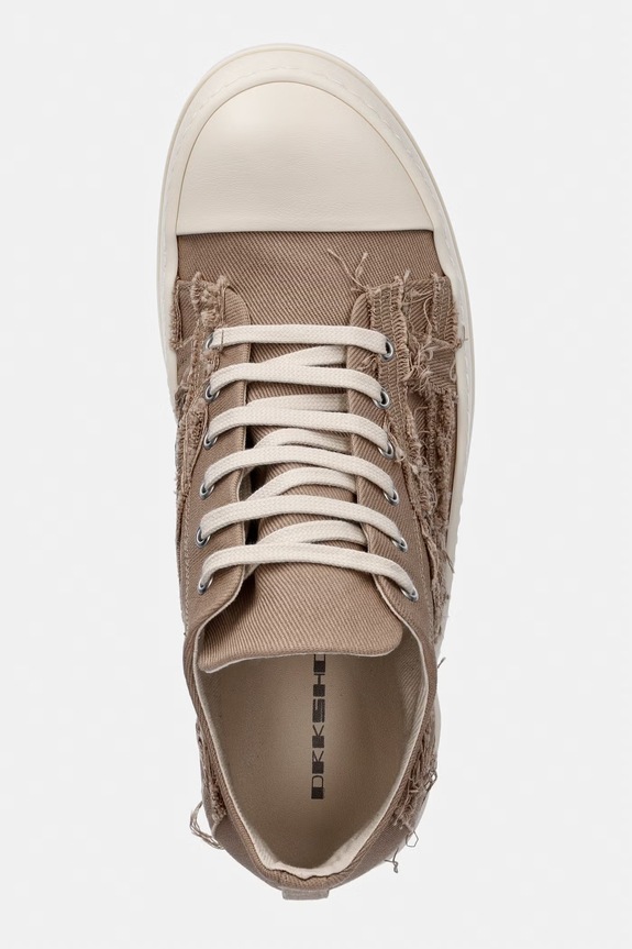 Rick Owens DRKSHDW Denim Low tenisice za muškarce bež DU01F4802.SLASH