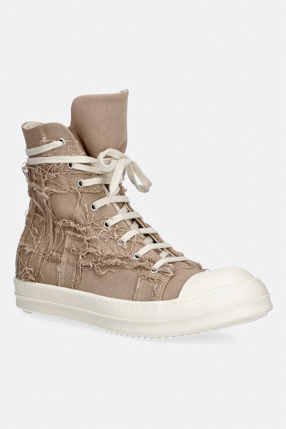 Rick Owens DRKSHDW Denim tenisice za muškarce tekstil bež DU01F4800.SLASH