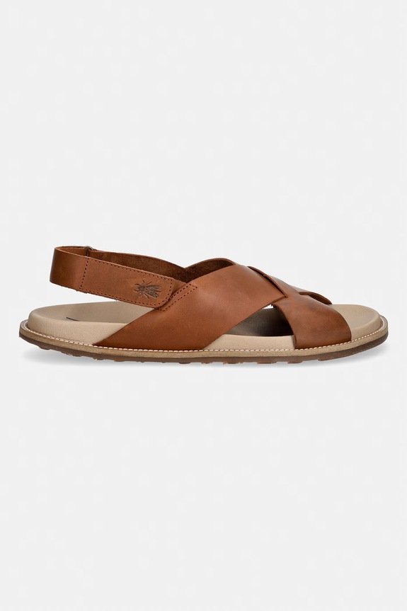 Fly London sandale de piele MARM391FLY P145391002 maro SS26