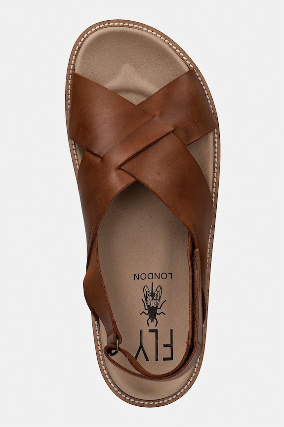 Fly London sandale de piele MARM391FLY maro P145391002