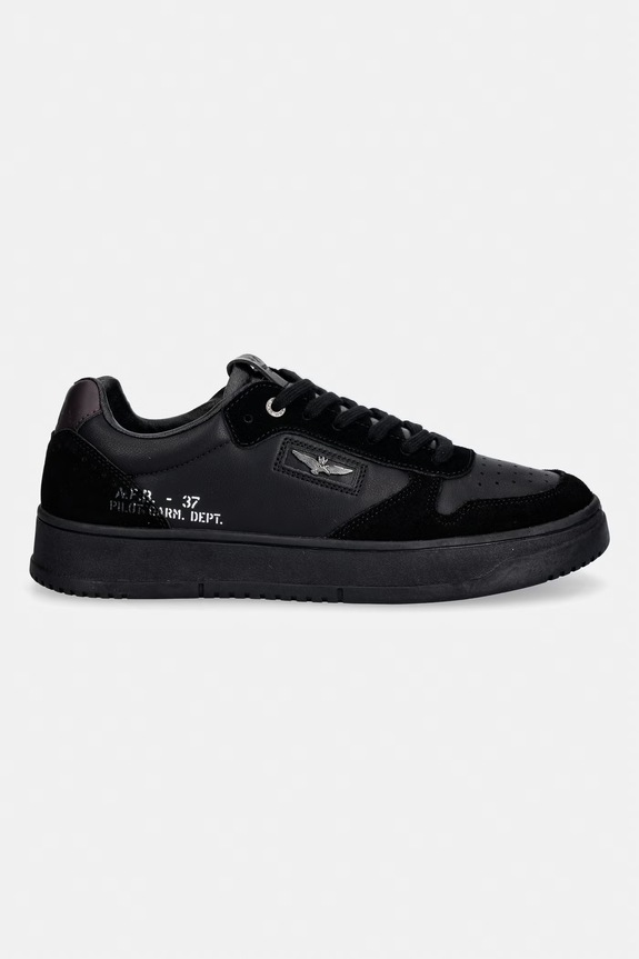 Kožené tenisky Aeronautica Militare SNEAKERS 261SC0235UPL00244.34300 černá SS26