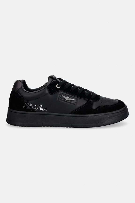 Kožené tenisky Aeronautica Militare SNEAKERS 261SC0235UPL00244.34300 černá SS26