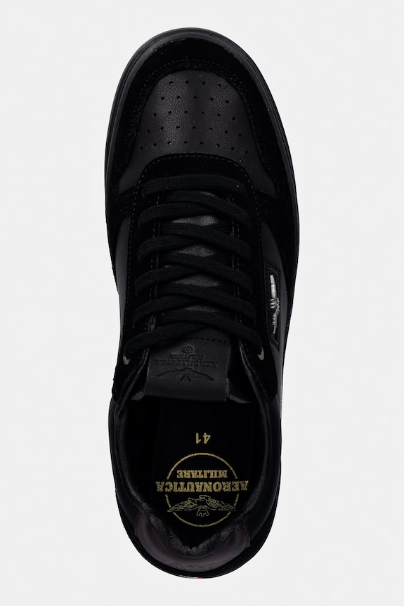 Kožené tenisky Aeronautica Militare SNEAKERS černá 261SC0235UPL00244.34300