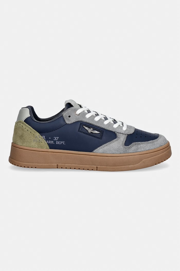 Kožené tenisky Aeronautica Militare SNEAKERS 261SC0235UPL00244.94402 námořnická modř SS26