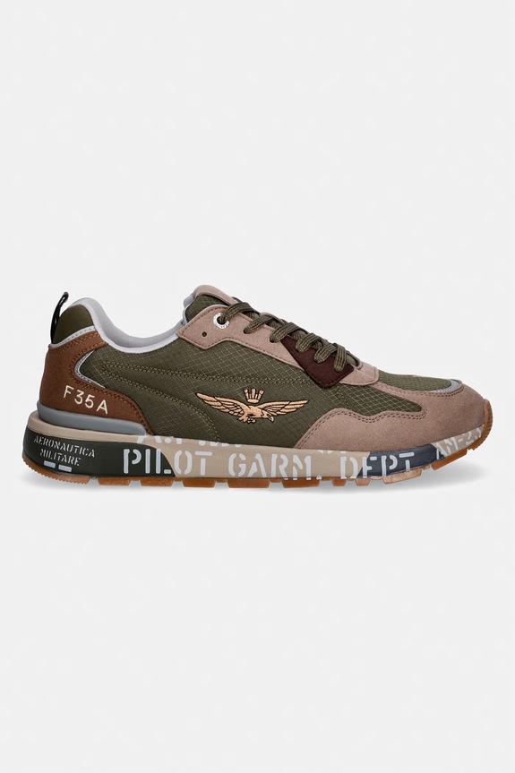 Tenisky Aeronautica Militare SNEAKERS 261SC0276UCT04327.07258 zelená SS26