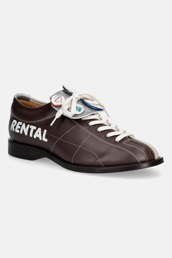 Kenzo półbuty skórzane Derby casual brązowy FG55DB120L74
