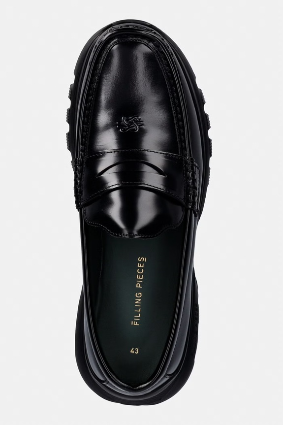 Filling Pieces pánske kožené mokasíny Hybrid Loafer Polido čierna 112611334323.130