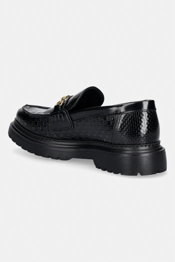 Încălțăminte Filling Pieces Loafer Graved mocasini pentru bărbați din piele 112611303311.130 negru