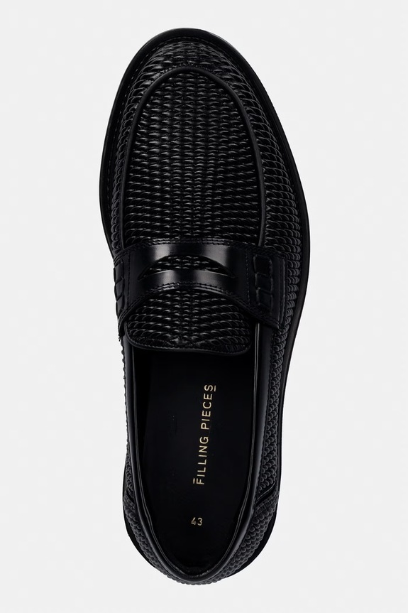 Filling Pieces pánske kožené mokasíny Loafer Reed čierna 122511303202.130