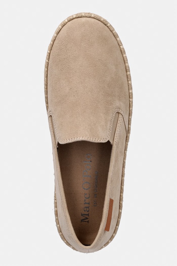 Marc O'Polo espadrillas da uomo in scamoscio Jerry 1B beige 60329313805305
