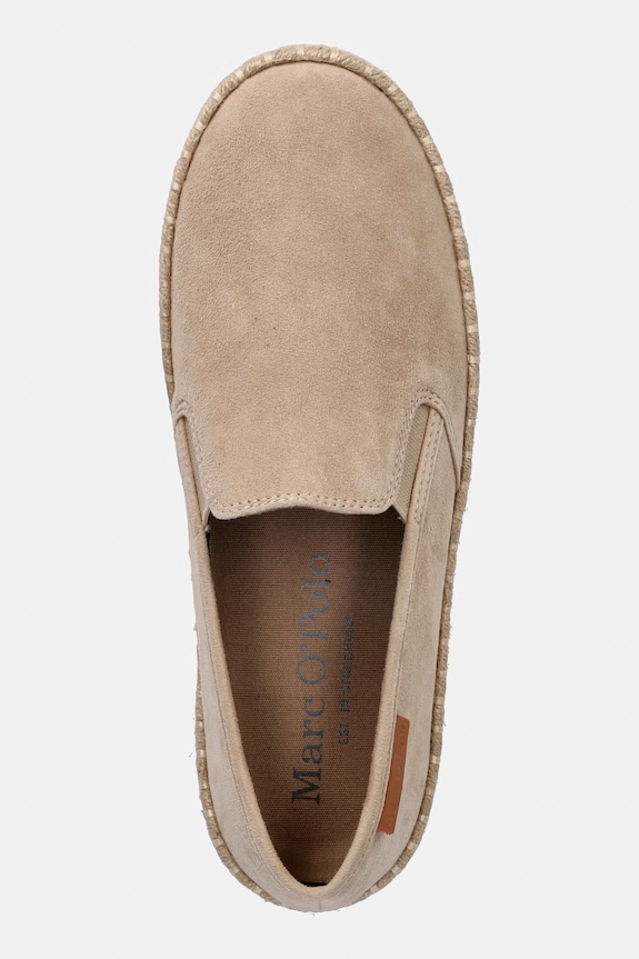 Marc O'Polo espadrillas da uomo in scamoscio Jerry 1B beige 60329313805305
