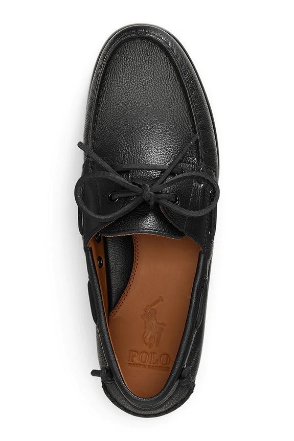 Obuwie Polo Ralph Lauren LEATHER-MERTON mokasyny męskie skórzane 803P07643001 czarny