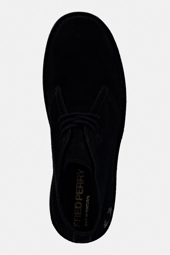Fred Perry suede shoes black B9352